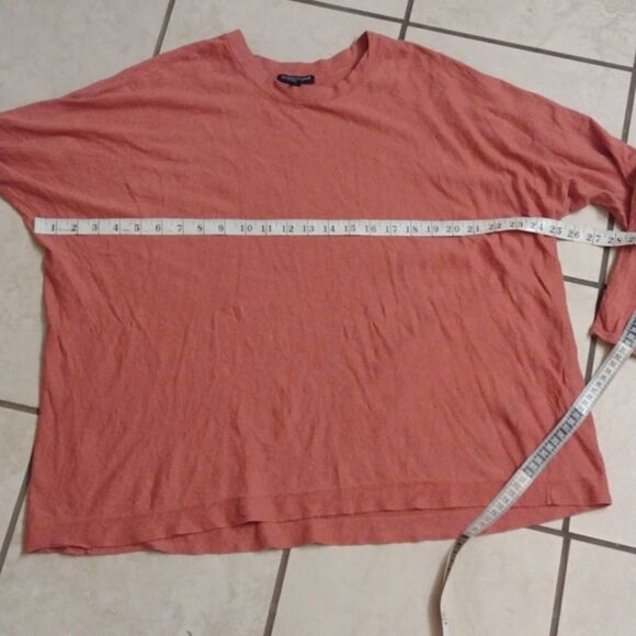 Eileen Fisher Salmon color Organic Linen blend longsleeve top size 3X - Picture 4 of 9